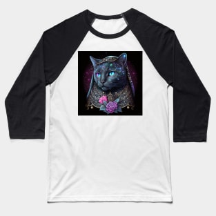 Striking Beauty British Shorthair Cat Baseball T-Shirt